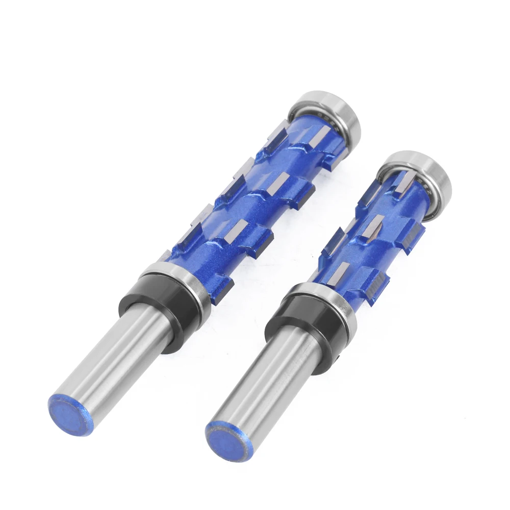 LAVIE 생크 더블 베어링 나선형 플러시 트림 라우터 비트, 밀링 커터 타각기 라우터 비트 세트, H12016H19, 12mm, 1/2 인치