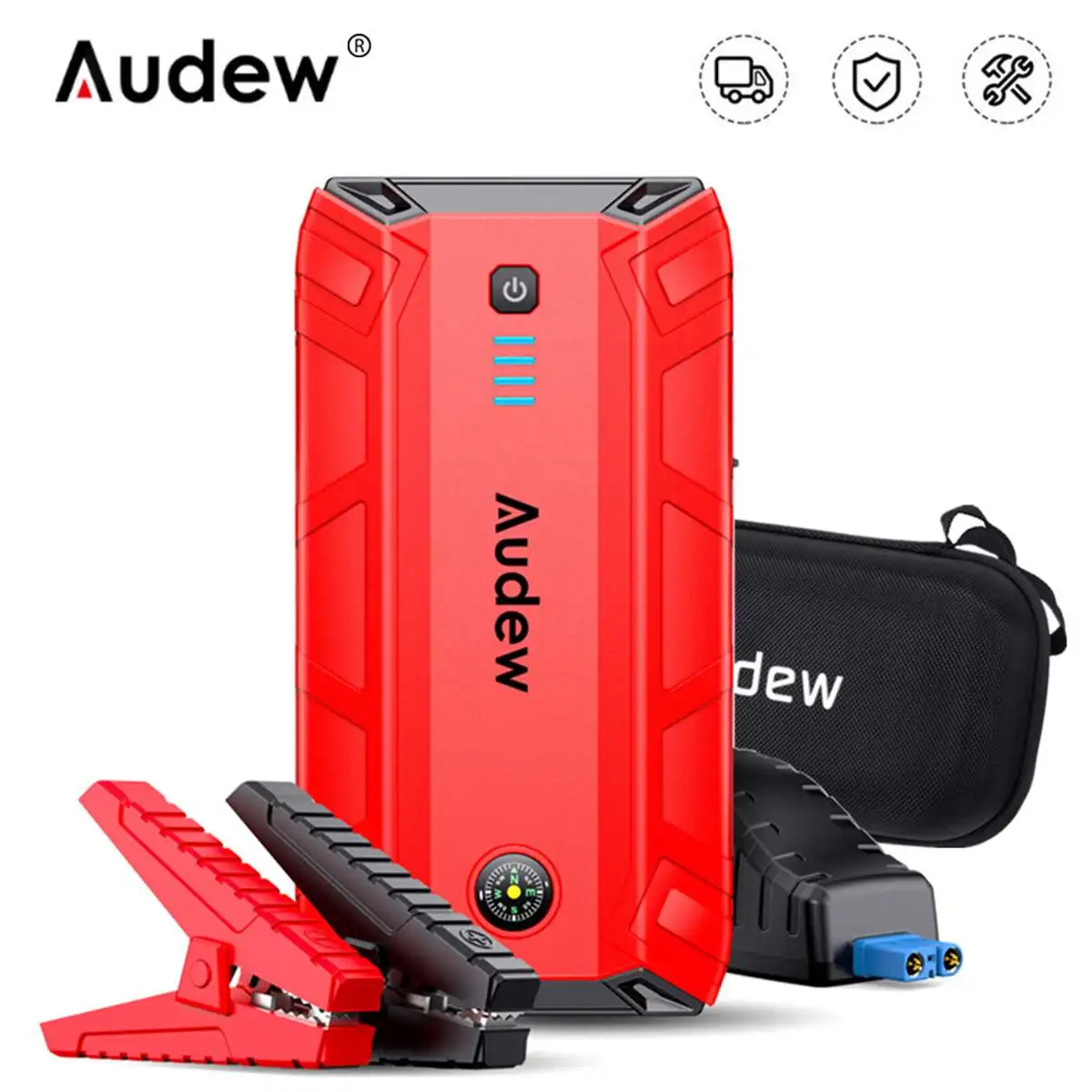Audew 25000mah Car Starter Power Bank Kit Portable Car Starting Current