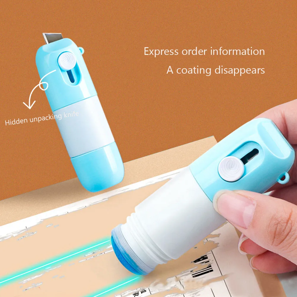 Thermal Paper Correction Fluid 1-3pcs with Unboxing Knife Portable Durable Data Identity Protection Fluid Eraser