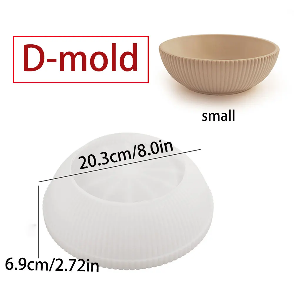 Large Capacity Striped Concrete Vessel Silicone Mold