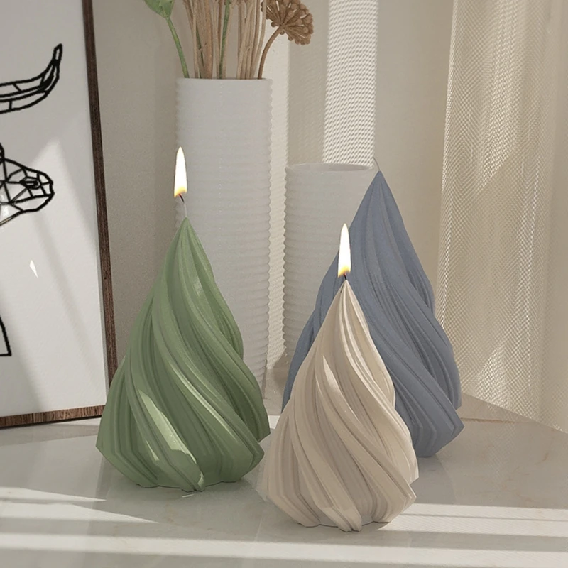 

3D Cone Mold for Candle Making,Silicone Mold Soap Mould Dropship