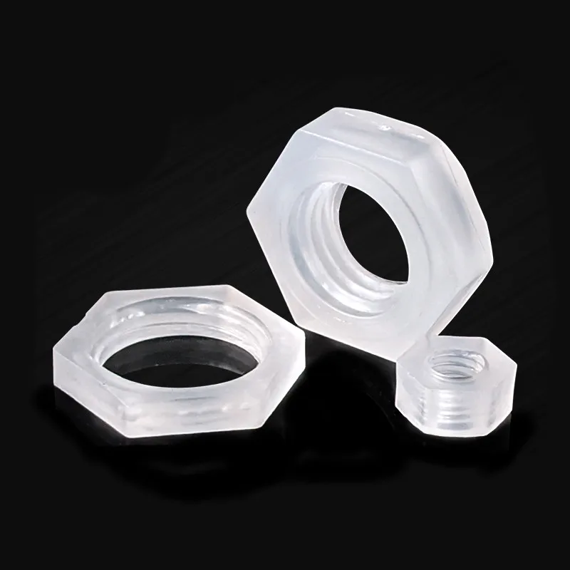 Flange 1/8" 1/4" 3/8" 1/2" 3/4" Female thread plastic nuts Lock nut Outer hexagon fastening nut with Sealing ring 1PCS titanium flange nuts flange nut locking nuts nylon lock nut hexagon nuts