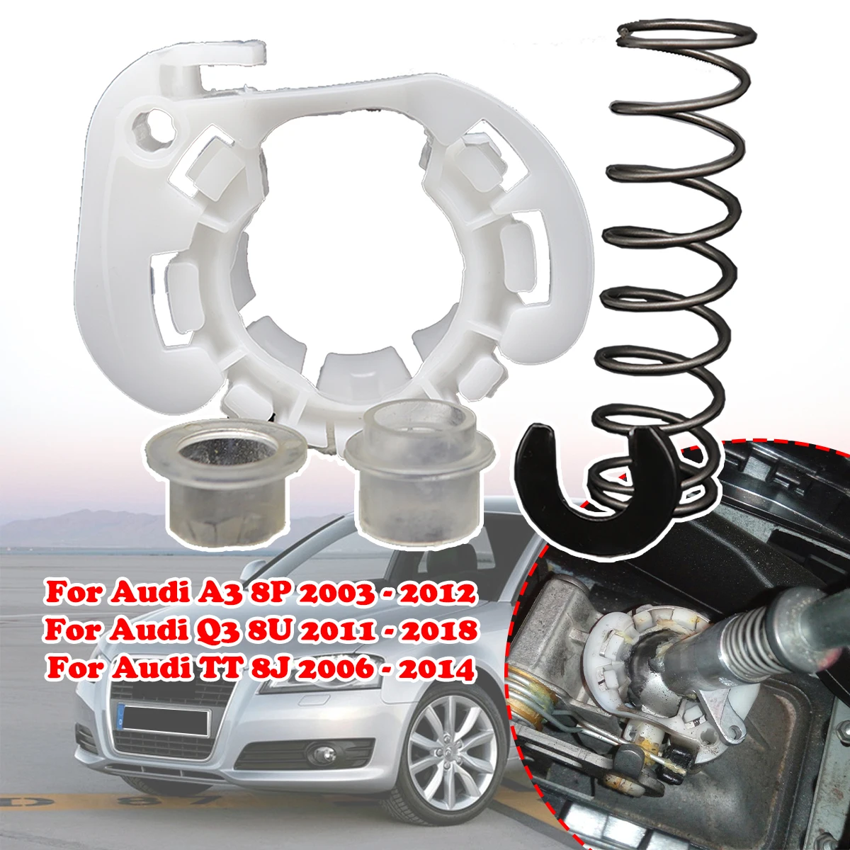 Car Shifter Bearing Shell Gearstick Lever Rod Damping Linkage Pivot Bushing Insulator Shift Arm Ball For Audi A3 8P Q3 8U TT 8J