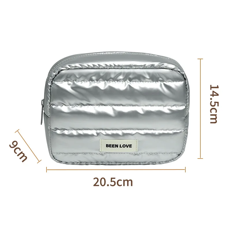 Portable Waterproof Makeup Bag for Women Travel, Large Cosmetic Organizer with Multi-Pockets, Stylish Handheld Toiletry Pouch