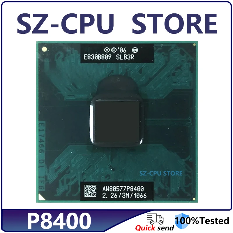 Core 2 Duo Mobile P8400 SLGFC SLB3Q SLB3R SLB52 SLG8Z 2,2 ГГц двухъядерный двухпотоковый ЦПУ процессор 3M 25 Вт Разъем P
