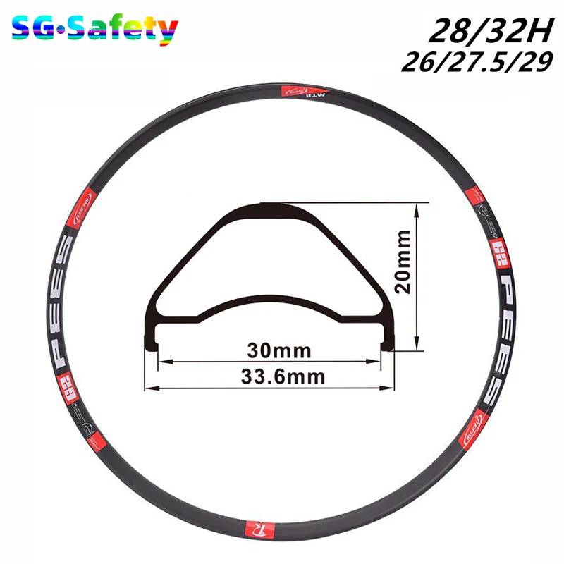 Jante VTT 29 Pouces En Carbone - Tubeless Ready, 30mm De Largeur, 28 Trous, Garantie 3 Ans