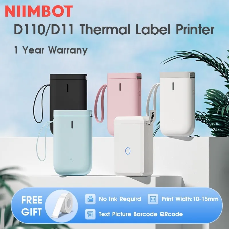 NIIMBOT D11/D110 Label Printer Wireless Bluetooth Thermal Label Portable Printer