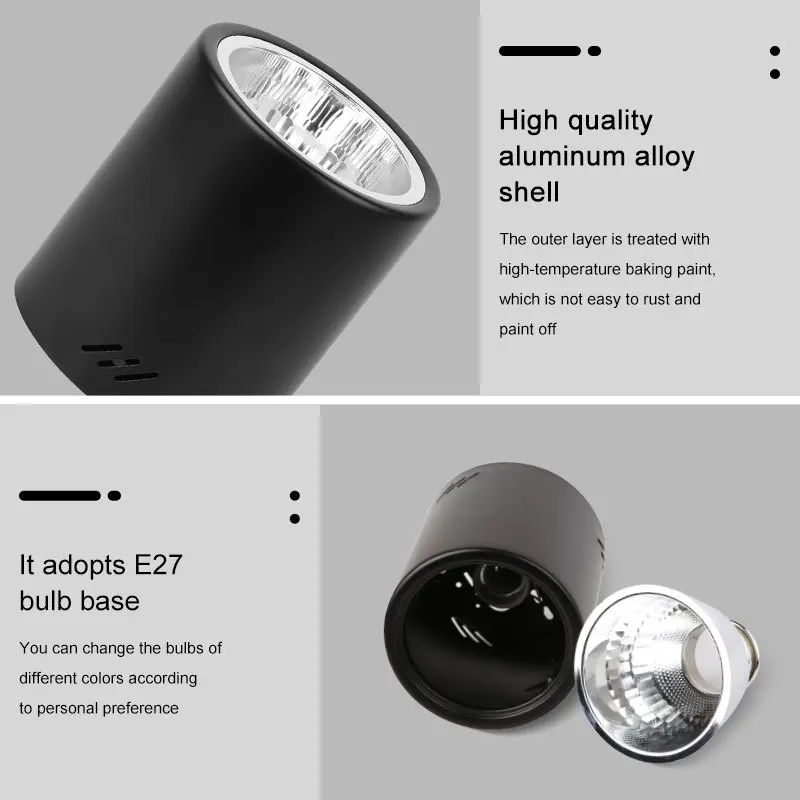 LED Downlight 110V 220V led downlight Spotlight Give Lamp Bulb E27 Screw Mouth FOR Room Kitchen Living Cabinets Porch