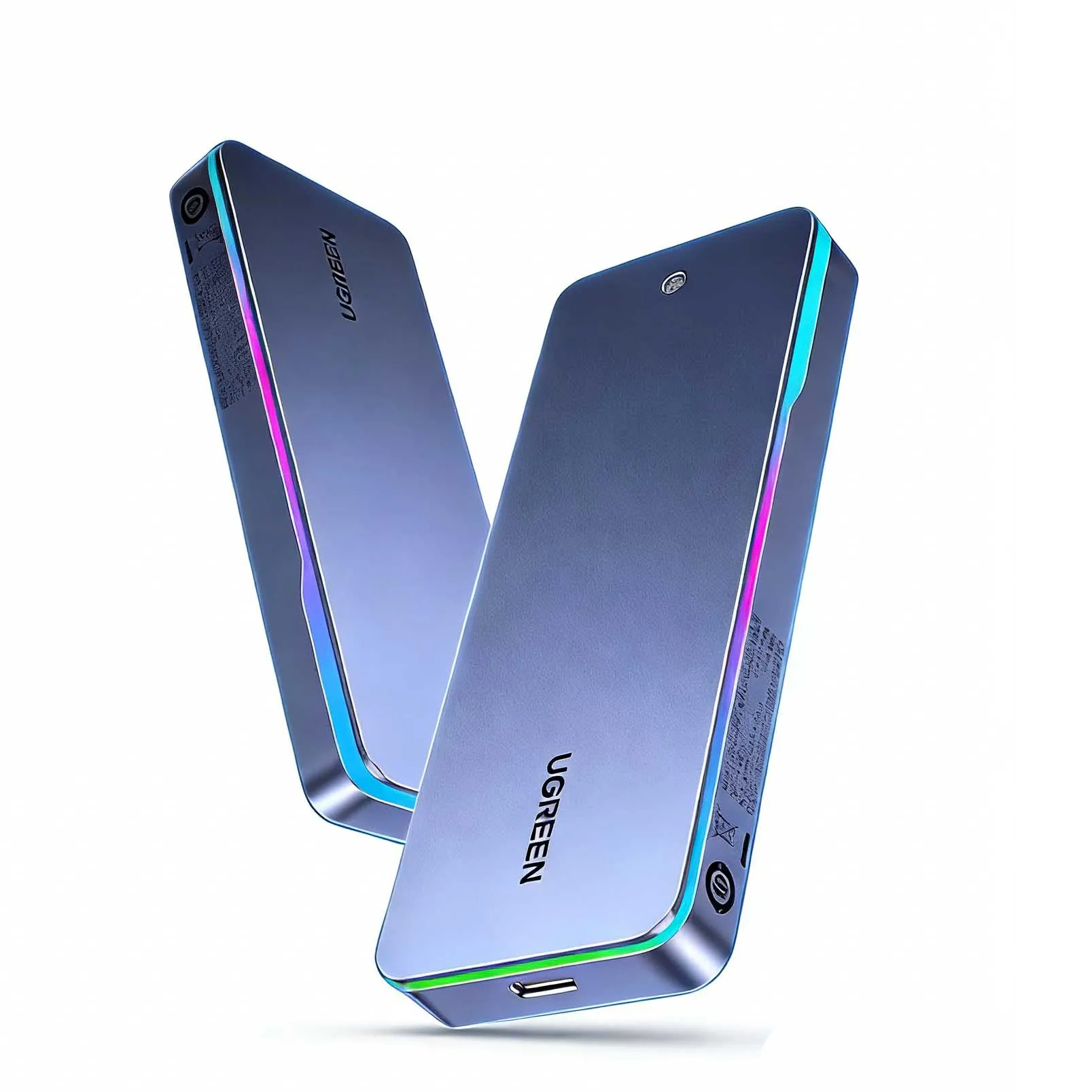 UGREEN 20Gbps M.2 NVMe/SATA 듀얼 프로토콜 RGB SSD 인클로저