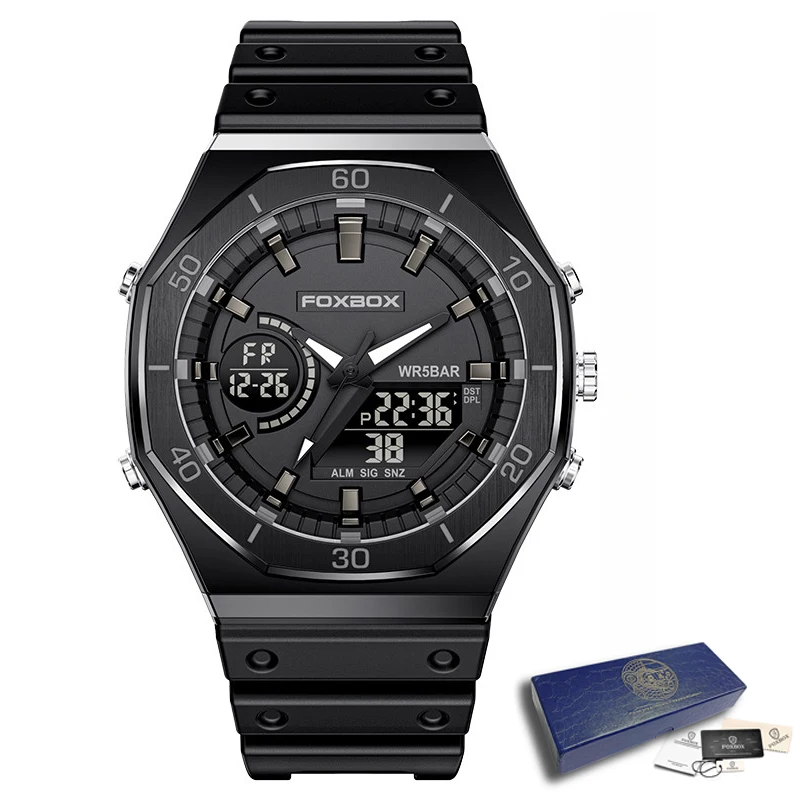 FORSINING Orologio da uomo alla moda, 22 mm, cinturino in silicone