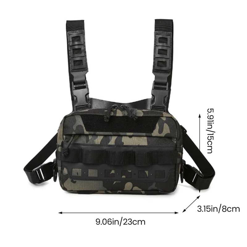 LALA Fishing Tackle Bag Chest Sling Pack Backpack Sports Waist Pack With Fishing Lures For Camping Hiking EDC