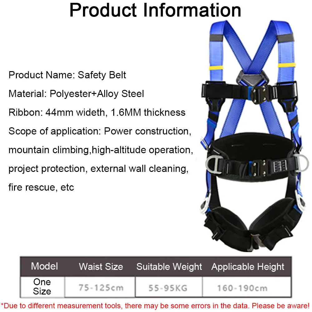 High Altitude Work Safety Belt Full Body Five-point Safety Harness Outdoor Climbing Training Construction Protective Equipment safety harnesses