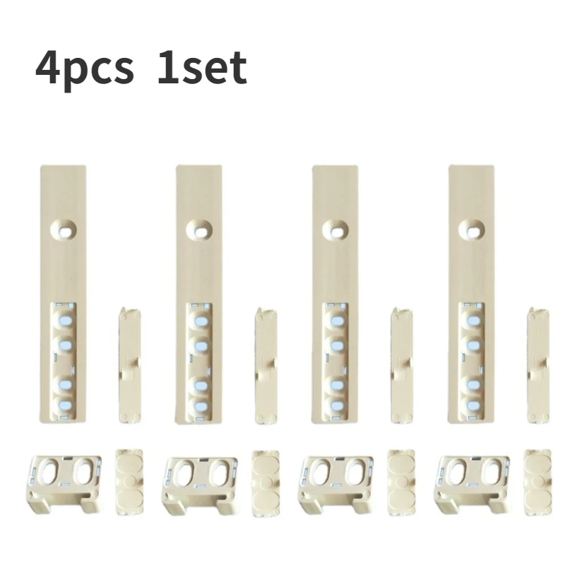 4pcs Freezer door plastic mounting bracket fixing slide kit for integrated fridge refrigerator door slide guide rail sliding