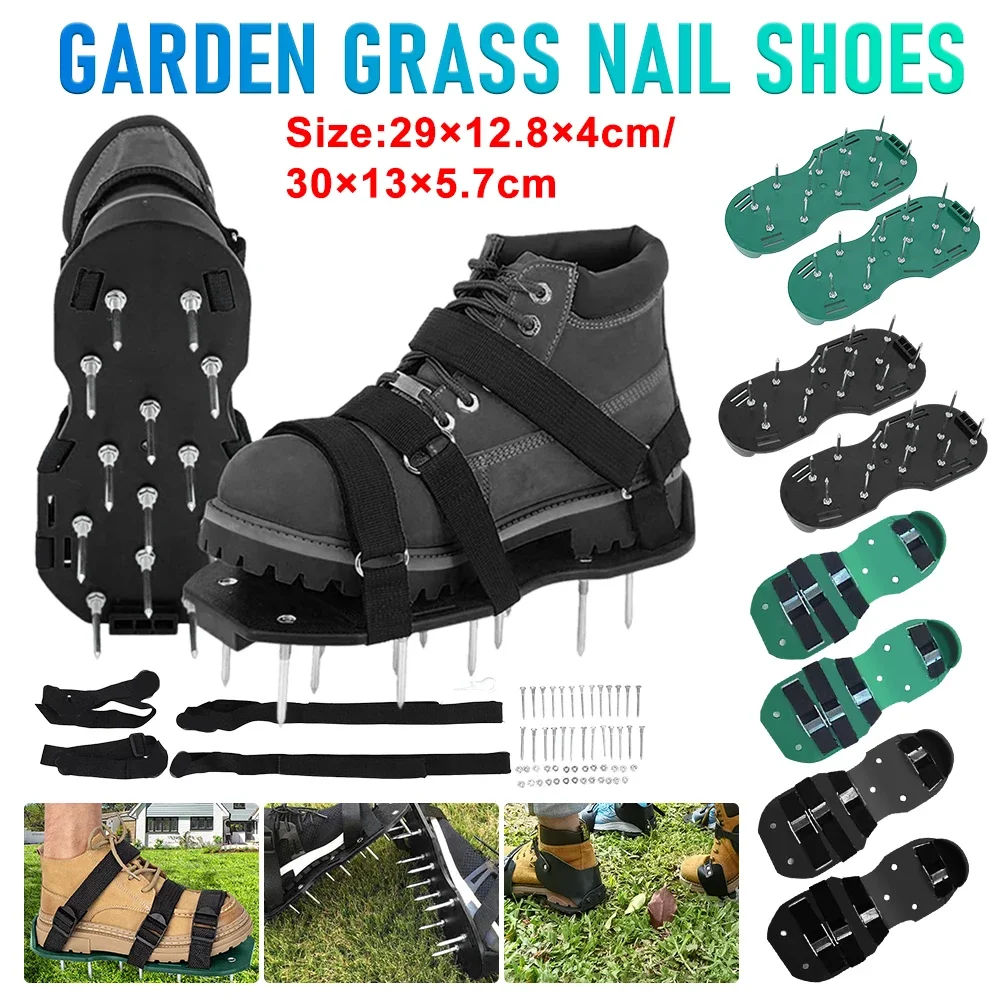 Lawn Aerator Spikes Shoes Grass Cultivator Shoes Spikes Nail Aerators Yard Garden Tool Soil Scarifiers Grass Cultivator garden lawn aerator shoes garden nail shoes garden cultivator