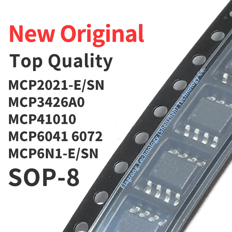 10 Pieces MCP2021 500E/SN MCP3426A MCP41010 MCP6041 MCP6072 E/SN MCP601 ...