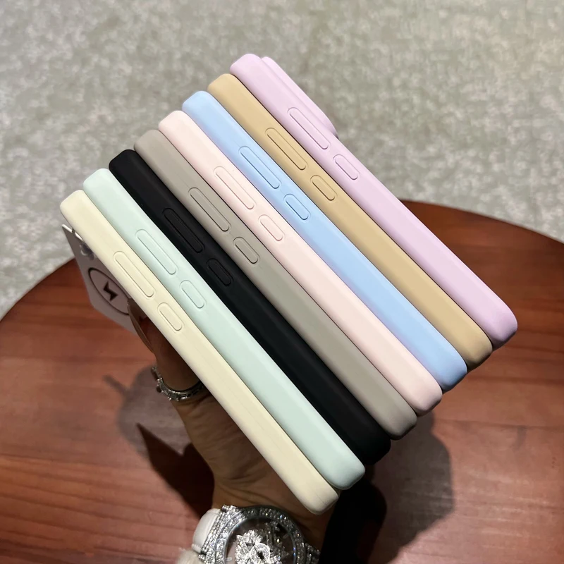 Colorful Liquid Silicone Magnetic Wireless Charging Shockproof Case