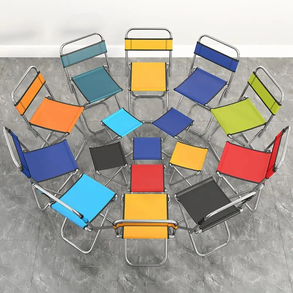 Folding Stool Portable Small Backrest Chair Fishing Outdoor Lightweight Mazar