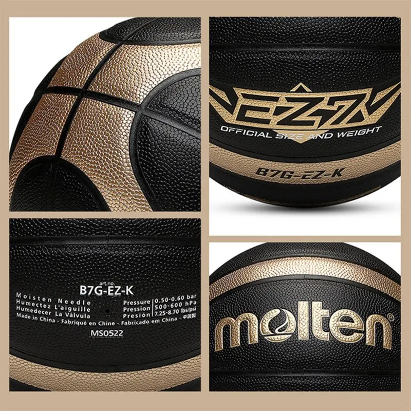 Men Molten Basketball Balls Official Size 7/6/5 PU Material High Quality Outdoor Indoor Sports Match Training Basketbol Topu