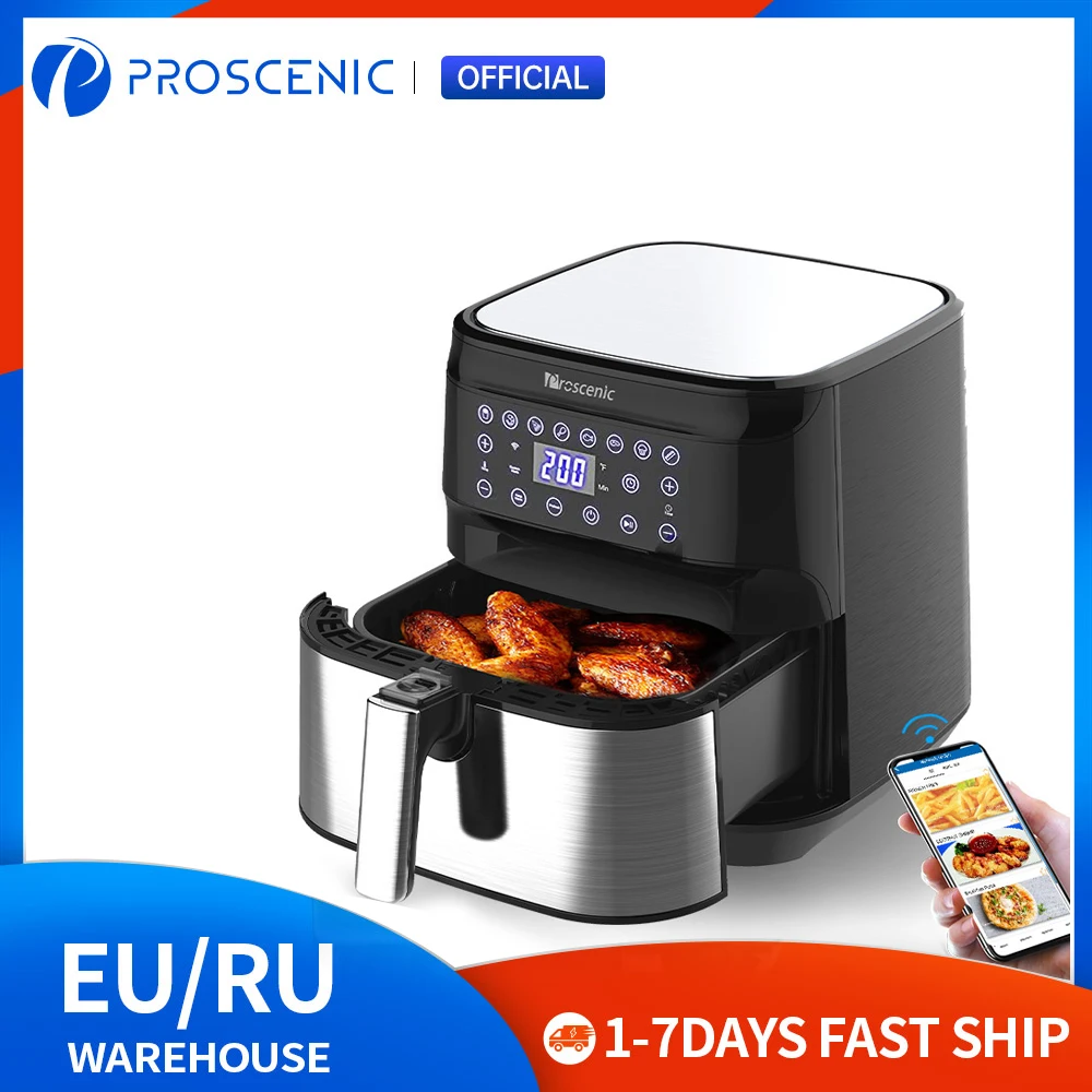 Proscenic T21 5.5L Air Fryer without Oil Electric Oil Free Air Fryer LED  Touch Screen APP and Voice Control Kitchen Accessories