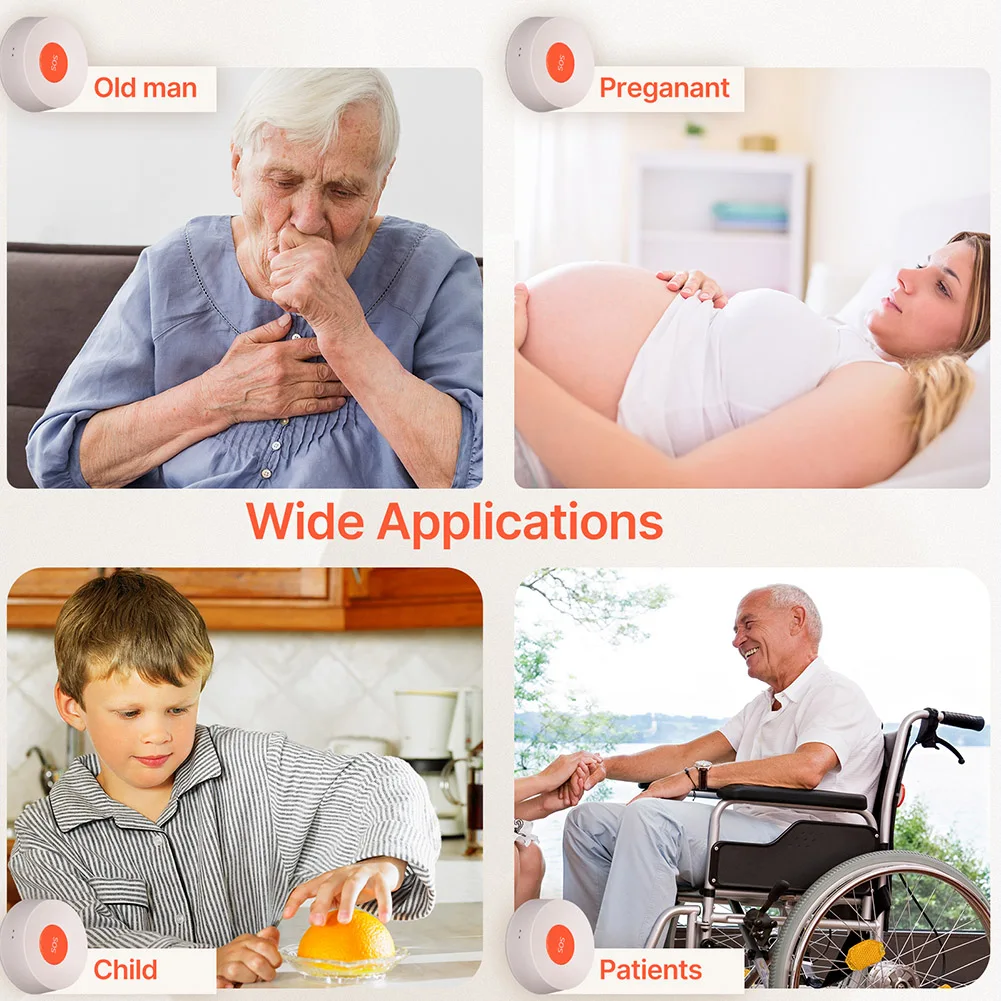 Zigbee SOS Emergency Call Button One Click Emergency Help Wireless Panic Button Alarm Alarm for Senior Elderly