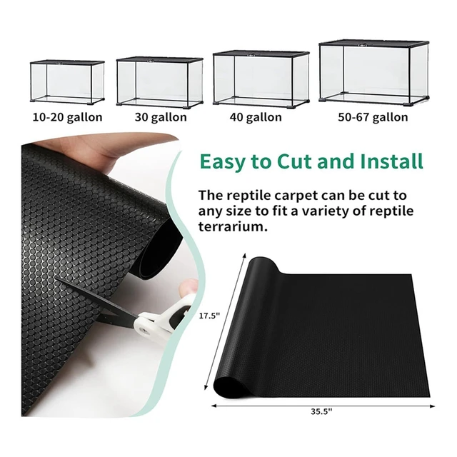 Reptile Mat,Reptile Terrarium Substrate Liner For Leopard Gecko, Lizard,Snake,Tortoise,Reptile Flooring 5