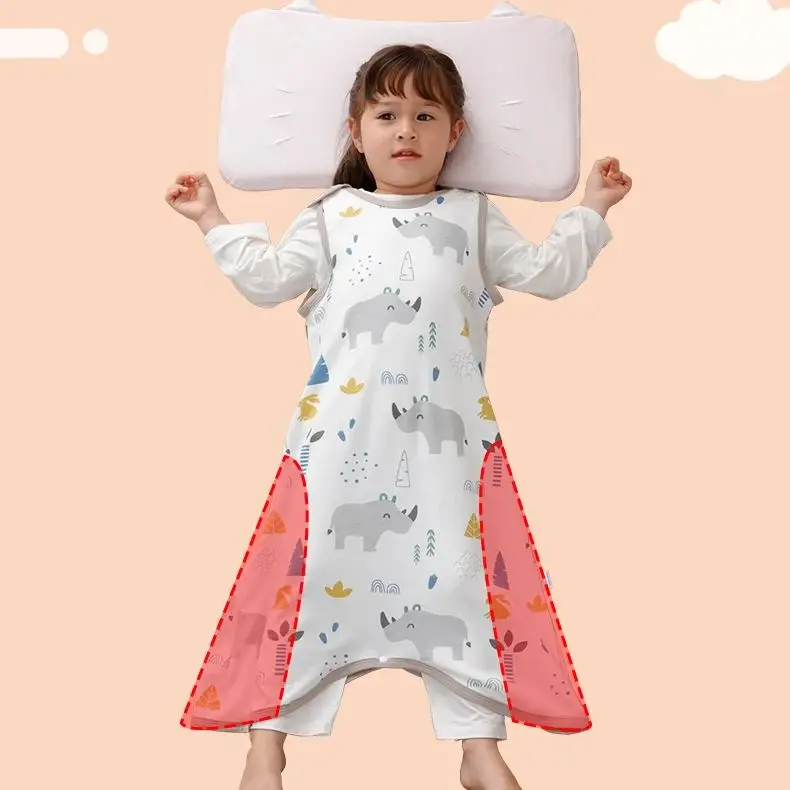 0.5TOG Summer Vest Sleepsack For Baby Boy Girl Unisex Sleeping Bag Children Sleeveless Cartoon Printed Sleep Robe Sleepwear