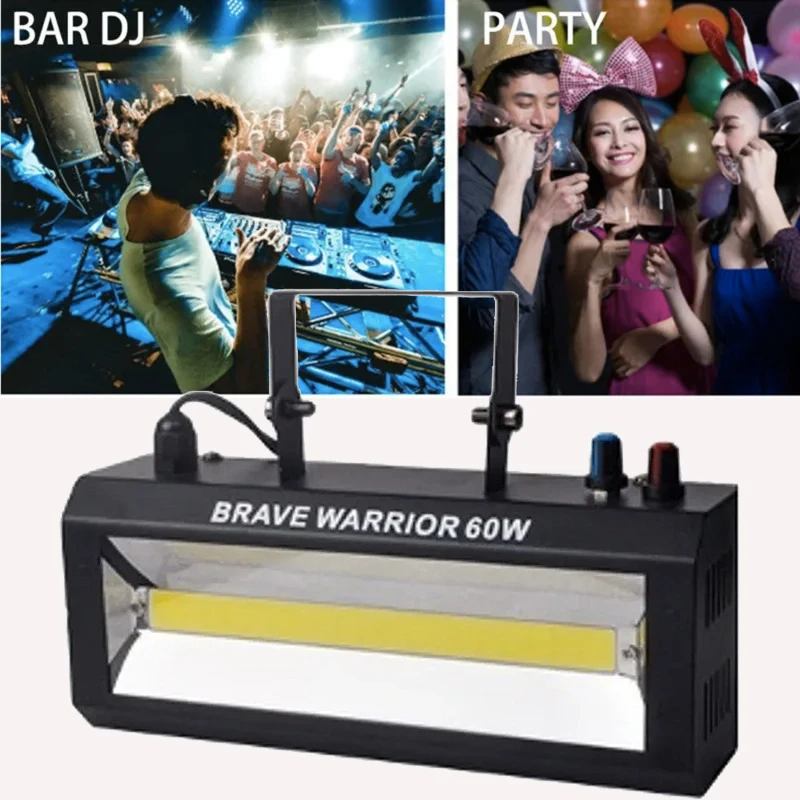 60W White Strobe Light Disco Dj Sound Party Lights Flash Stroboscope Speed Adjustable Stage Lighting For Club Holiday Home Party disco light led stage light mini led stage light