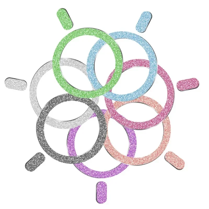 Magnetic Circle Strong Wireless Charging Magnet Sticker Ring for MagSafe Plate Sheet Universal Car Holder for IPhone15 Pro Max