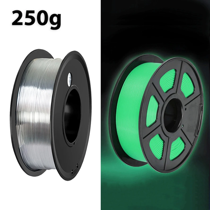 250gx2 3D 프린터 필라멘트 투명 야간 발광 블루 PETG 녹색 1.75mm 3D 인쇄 재료 소모품 프린터 250g 500g