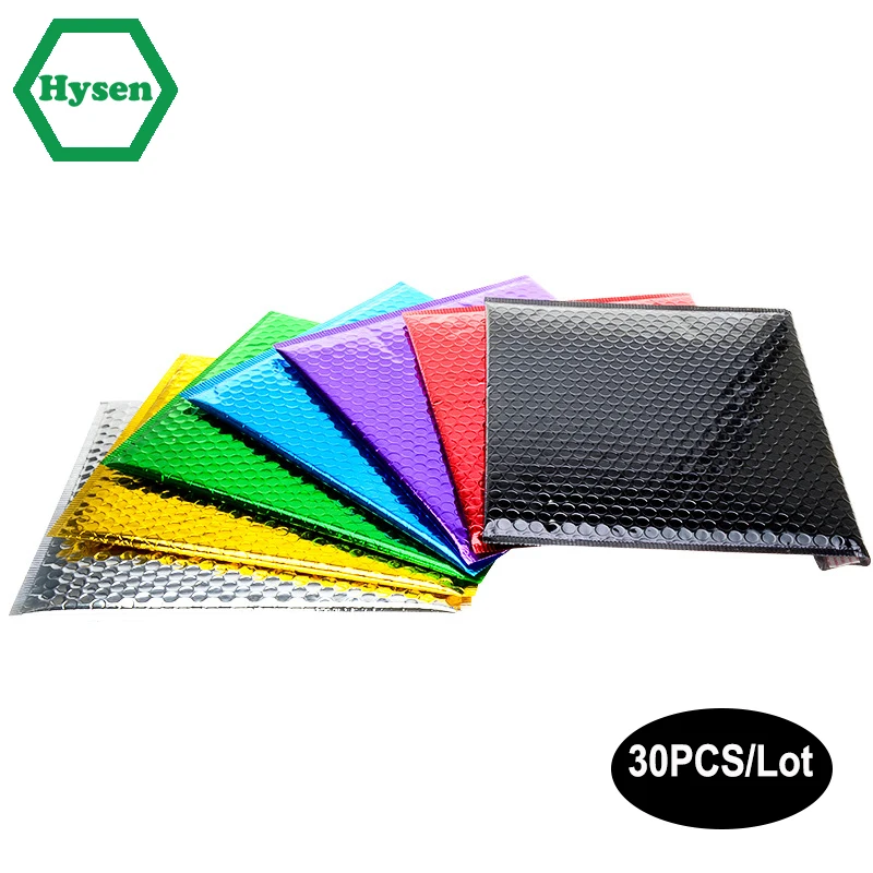 Hysen 30pcs Shipping Packaging Bubble Mailers For Gift Packaging Silver