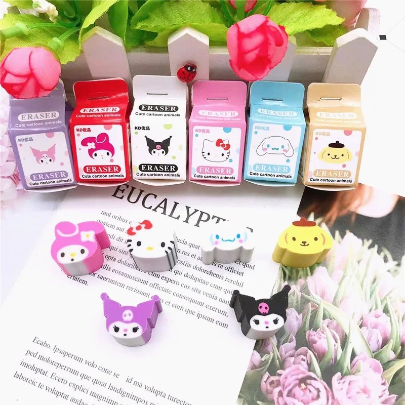 Cartoon Creative Sanrio Kuromi Cinnamoroll My Melody Erasers Girls Students Kawaii Stationery