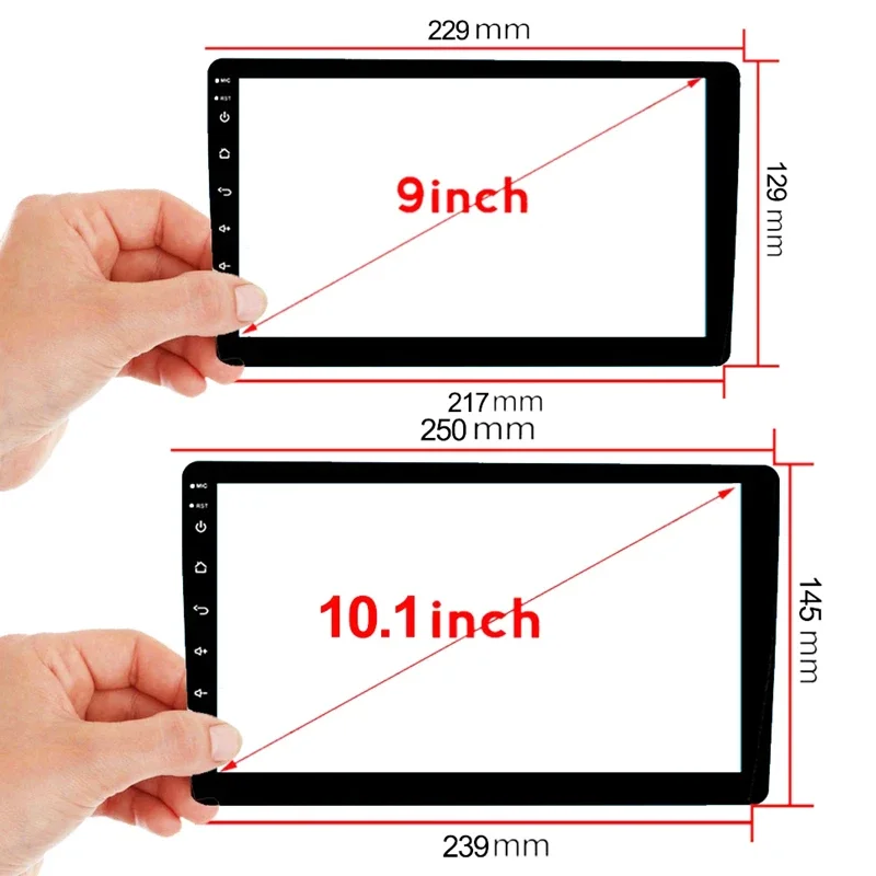 229*129*217mm Tempered Glass Protective Film Sticker for 9 10 Inch Radio Stereo DVD Touch Full LCD Screen for TEYES CC2 CC3 Car tempered glass protective film