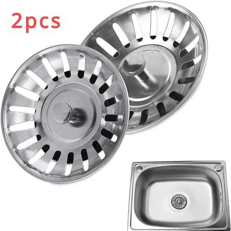 Kitchen Sink Strainer 2pcs Kitchen Sink Strainer Stopper Waste Plug Sink Filter Filtre Strainer Filter Floor Drain Kitchen Tools