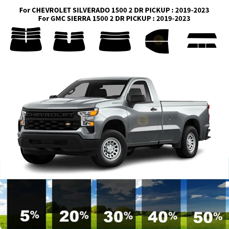 

Precut nanoceramics car UV Window Tint Kit Automotive Window Film For CHEVROLET SILVERADO 1500 2 DR PICKUP 2019-2023