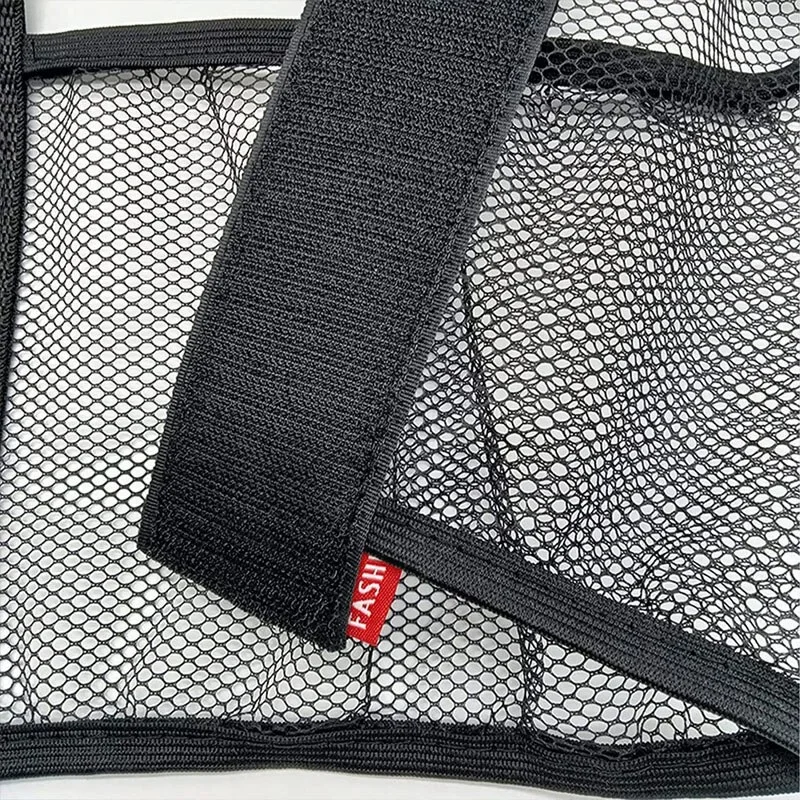 Car Back Trunk Storage Mesh Fixed Straps Car Interior Organizer Extinguisher Storage Net Seat Back