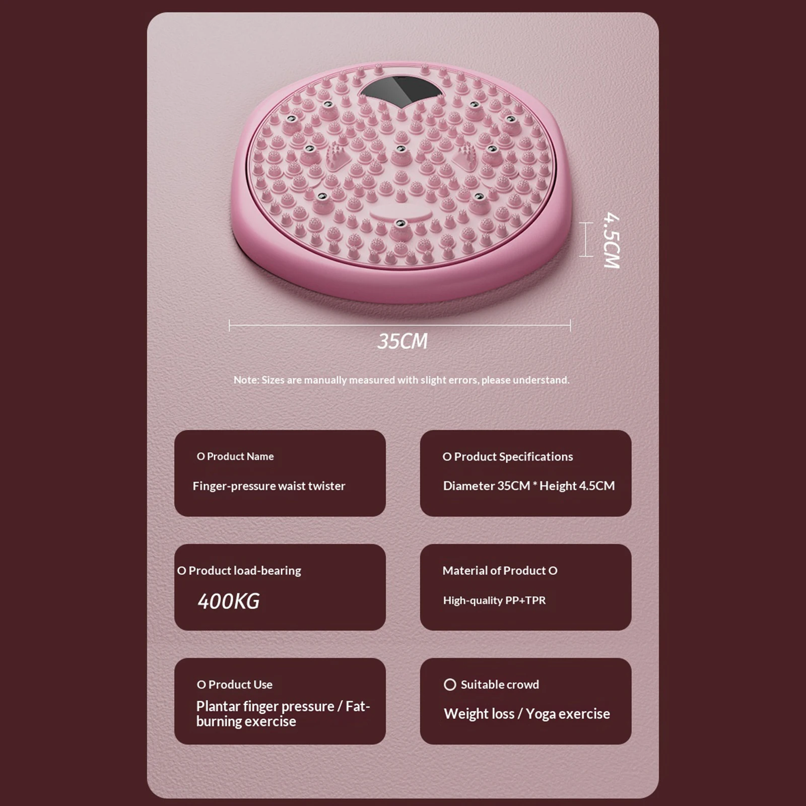 트위스터 밸런스 머신 타입-C 충전식 자기 지압 발 매트 지능형 카운팅 트위스트 머신 짐 운동기구