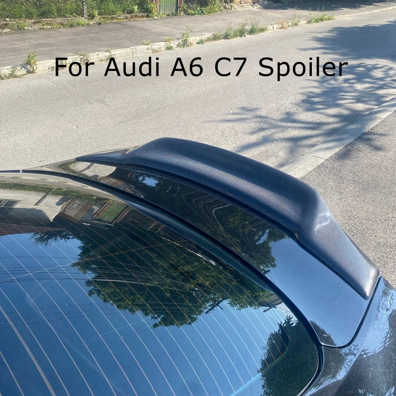 

R Style for Audi A6 C7 Spoiler Carbon Fiber / Forged Carbon Rear Spoiler Trunk Wing M4 2012 2013 2014 2015 2016