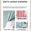 portable Sewing Machine for Beginners with 12 Stitches Pattern LED Light Foot Pedal Double Thread Sewing Kits  Plugged In 220V 5