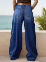 Jean ample à jambes larges pour femme – Pantalon en jean décontracté et décontracté pour un style sans effort 3