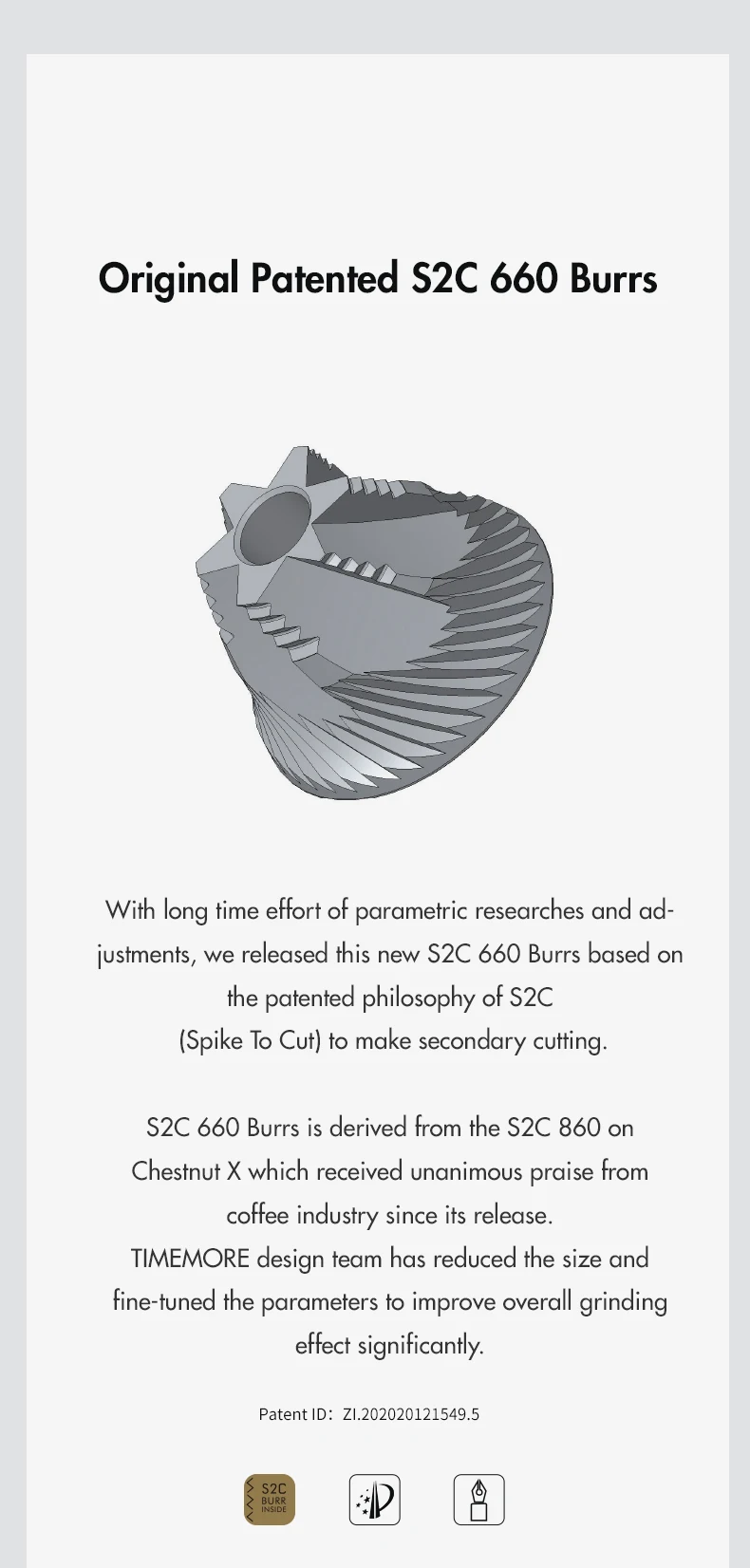 Description Picture 5 of itemTIMEMORE Chestnut C3ESP PRO Manual Coffee Grinder Capacity 25g Hand Adjustable Steel Core Burr Send Cleaning Brush