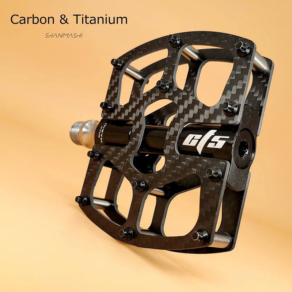 Description Picture 3 of itemUltralight MTB Carbon Fiber Bicycle Pedals Titanium Axle 3 Bearings Mountain Road High-Performance Bike Flat Pedal Cycling Parts