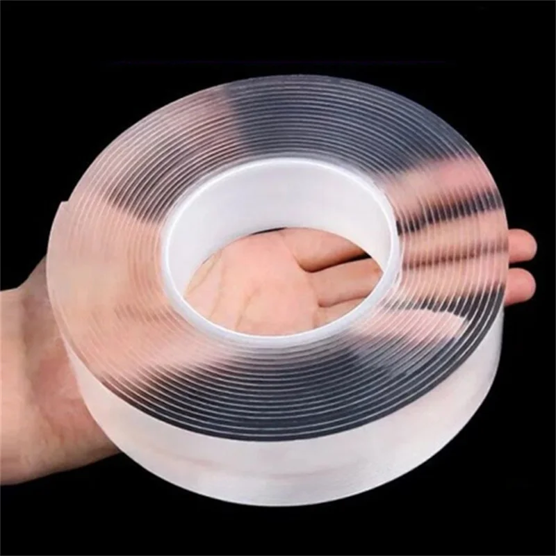 Transparent Nano Tape Washable and Reusable Double-sided Adhesive