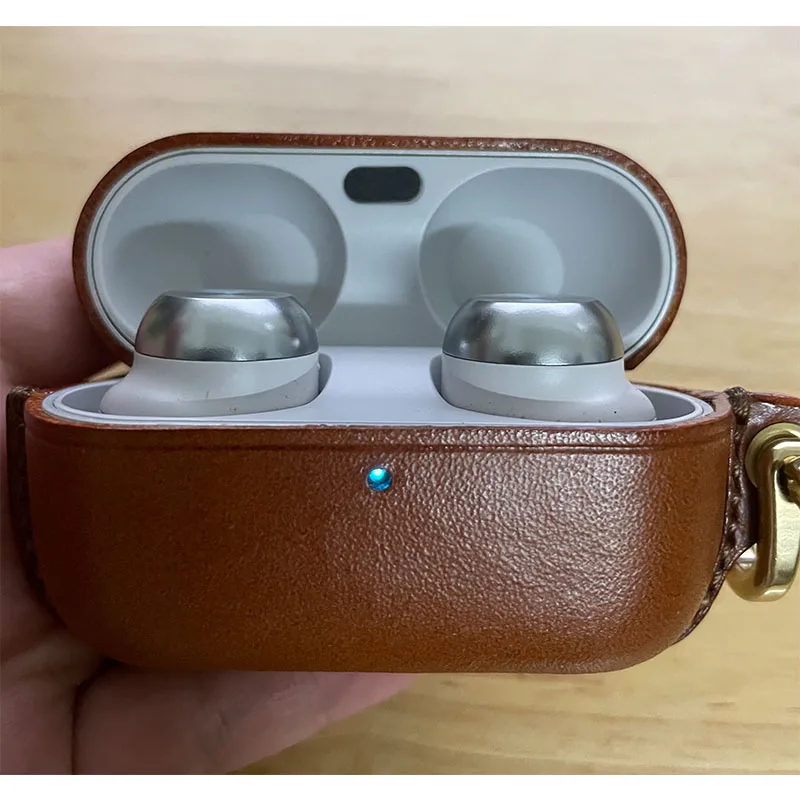 【美品】EAH-AZ100 + 海外製ケース Genuine Leather For Technics EAH-AZ100 Case Luxury Real