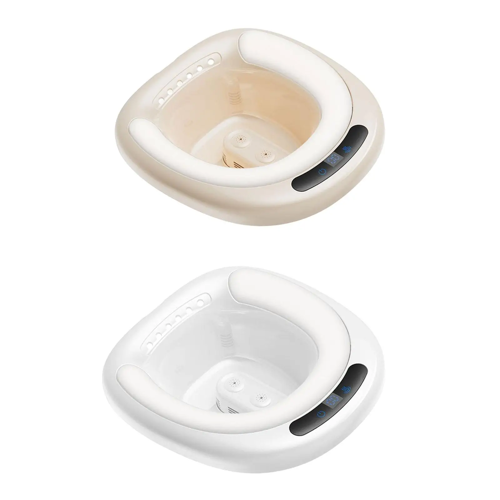 

Women Electric Sitz Bath Touch Control Automatic Rinsing Squat Free 2 Modes Adjustable Steam Baths 1500ml Care Basin PVC Cushion