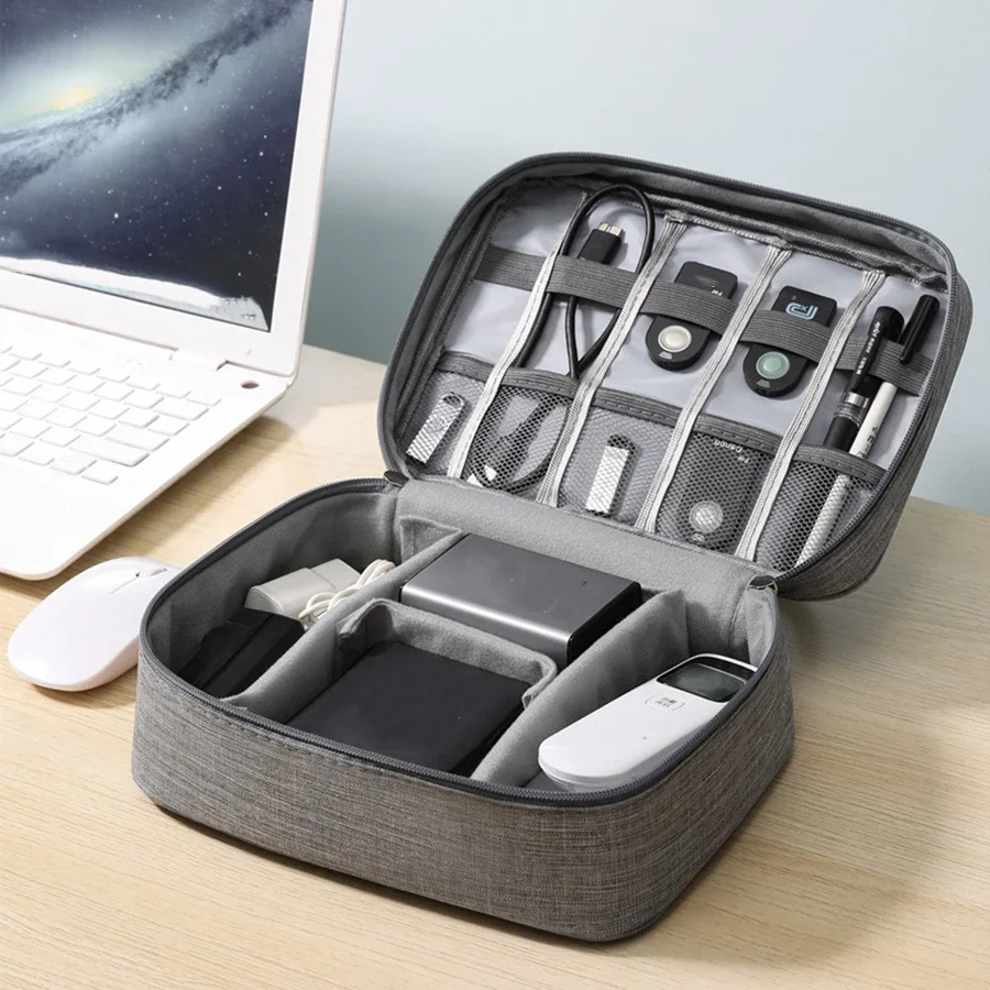 

USB Data Line Charger Plug Storage Bag Cable Storage Bag Waterproof Digital Electronic Organizer Portable Travel Cable Organizer