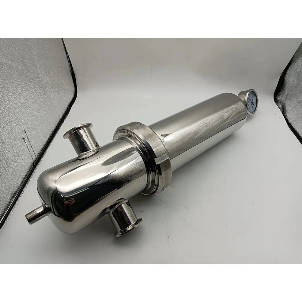 Hygienischer Edelstahl-SS304-Kompressionsklemmfilter für Luft und Heißdampf