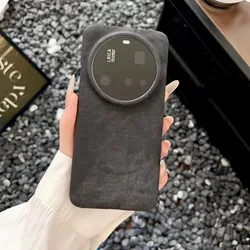 Luxury Cowboy Skin Magnetic Wireless Charging Protective Back Cover for Xiaomi 15 ultra (Black)