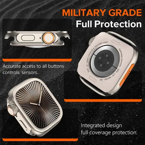 Metal Bumper Case For Apple Watch 46mm 45mm 44mm Protector Frame Cover For iWatch Series 11 10 9 8 7 6 5 Change To Ultra 3 49mm - Image 3