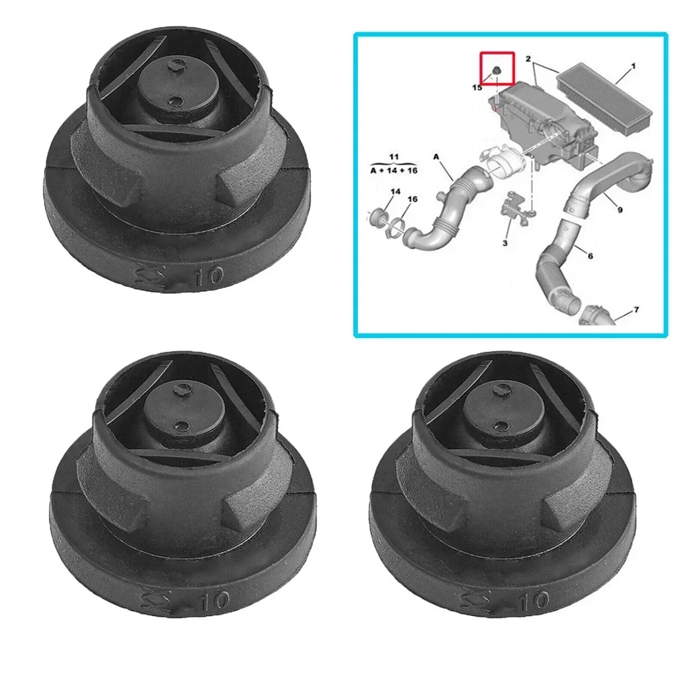 Car Air Filter Rubber Insert Grommet 3X for 1.6 HDI Diesel 1422A3 1422.A3 Hood Rubber Gasket Part