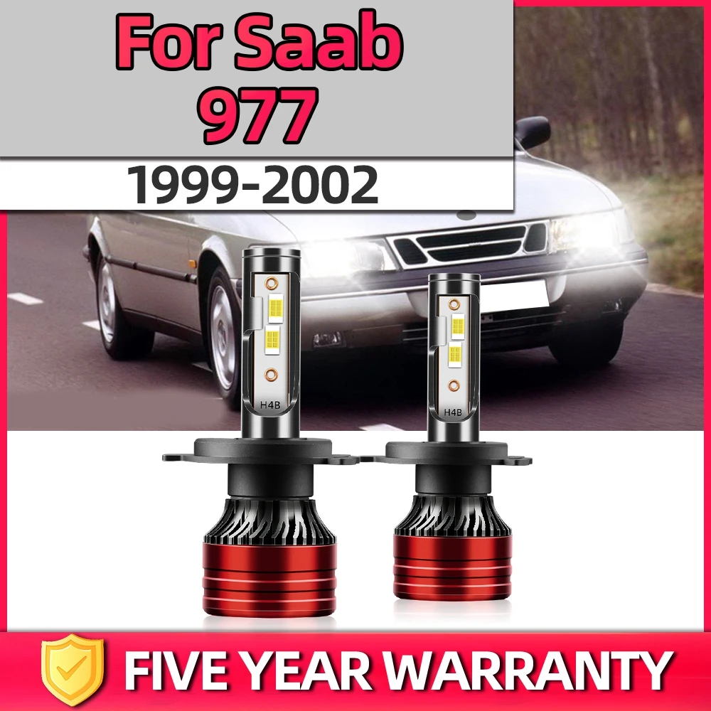 

TEENRAM Car Headlight H4 High Low Beam 6000K White light 20000LM Auto Light 12V Plug-N-Play For Saab 977 1999-2002
